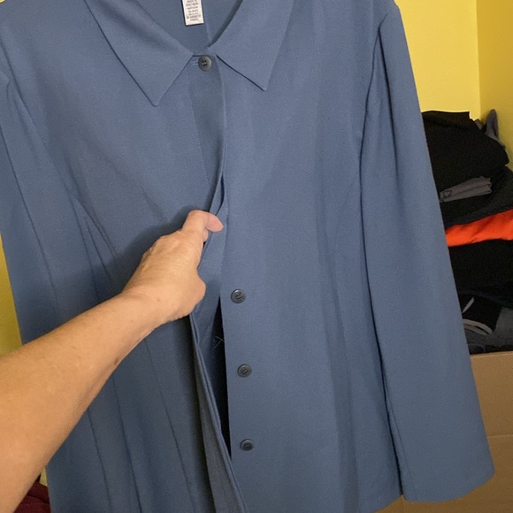 Talbots Blue Full Button Front Jacket Size 20 - Picture 3 of 6